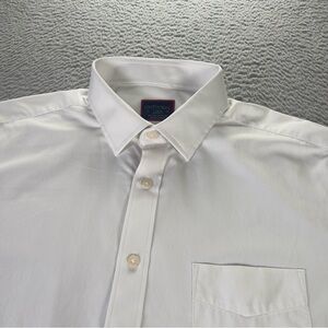 Untuckit Performance Gironde Shirt Mens Large White Button Up SS Business Casual